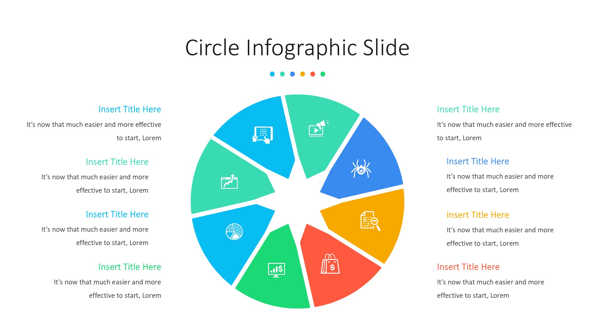 圆形循环图形信息图示PPT模板