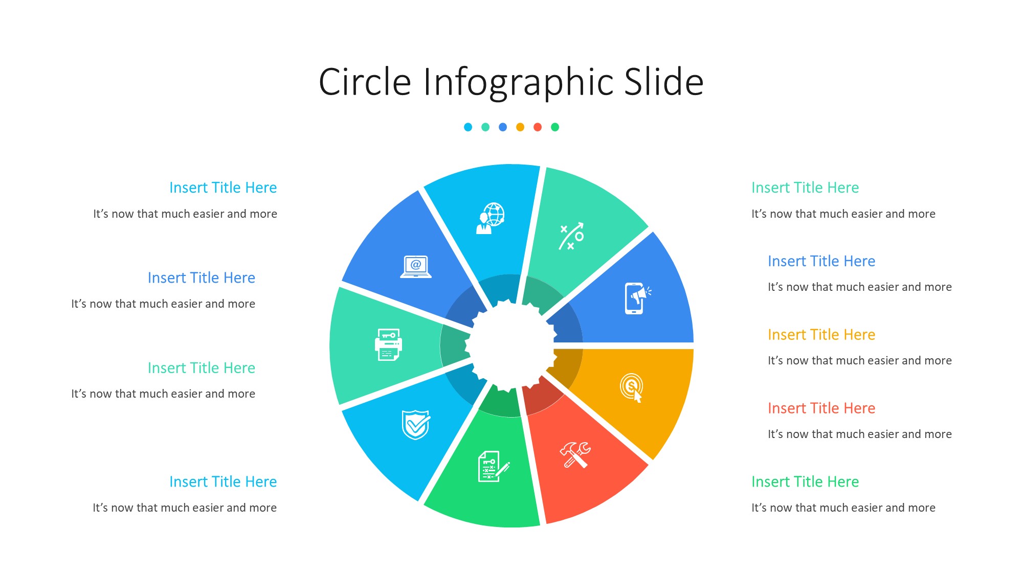 圆形循环图形信息图示PPT模板