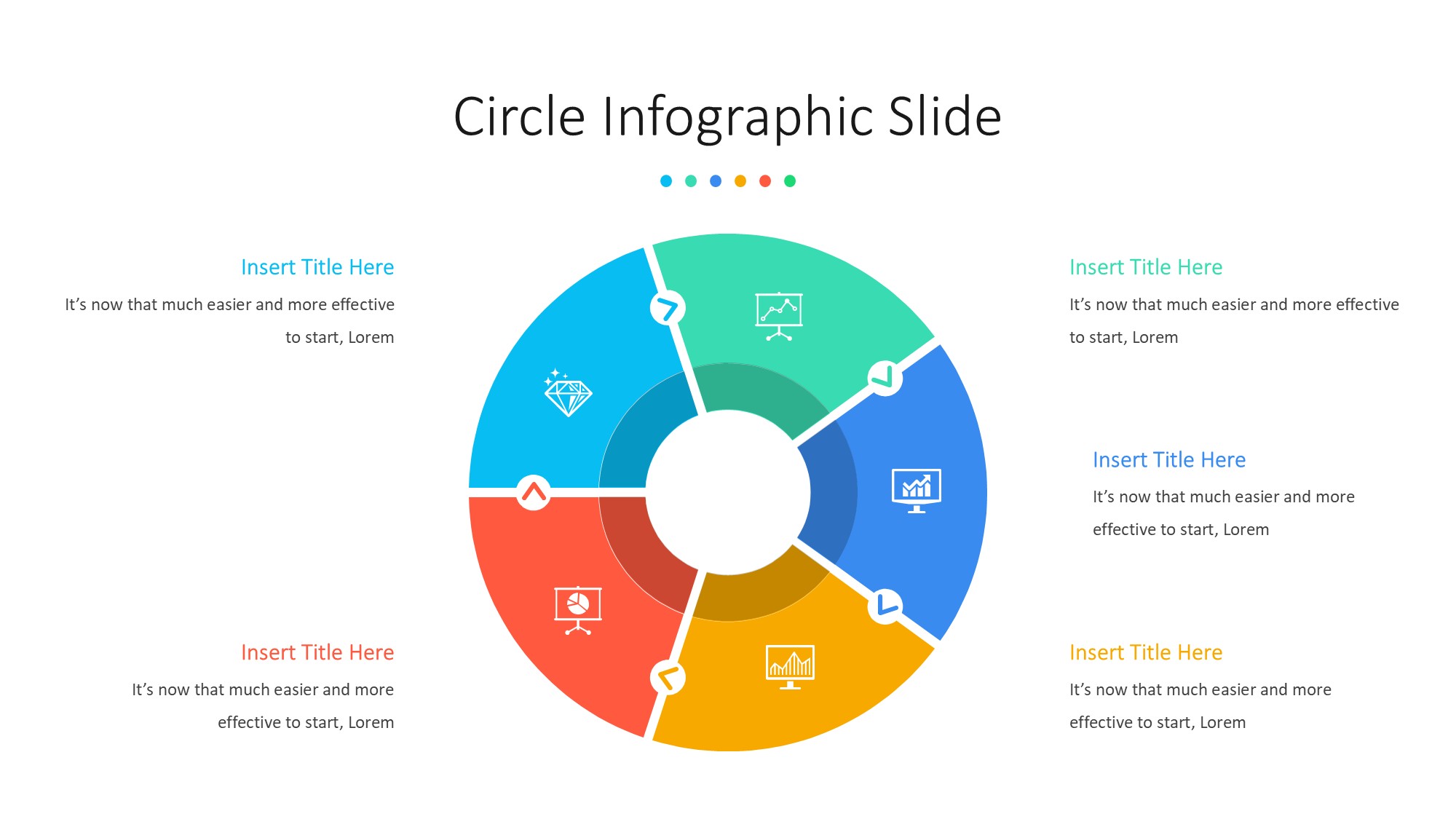圆形循环图形信息图示PPT模板
