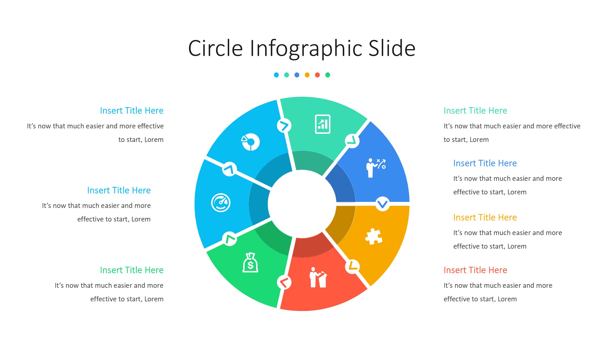 圆形循环图形信息图示PPT模板