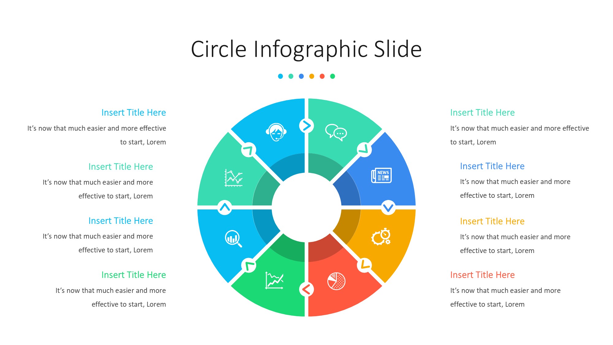 圆形循环图形信息图示PPT模板