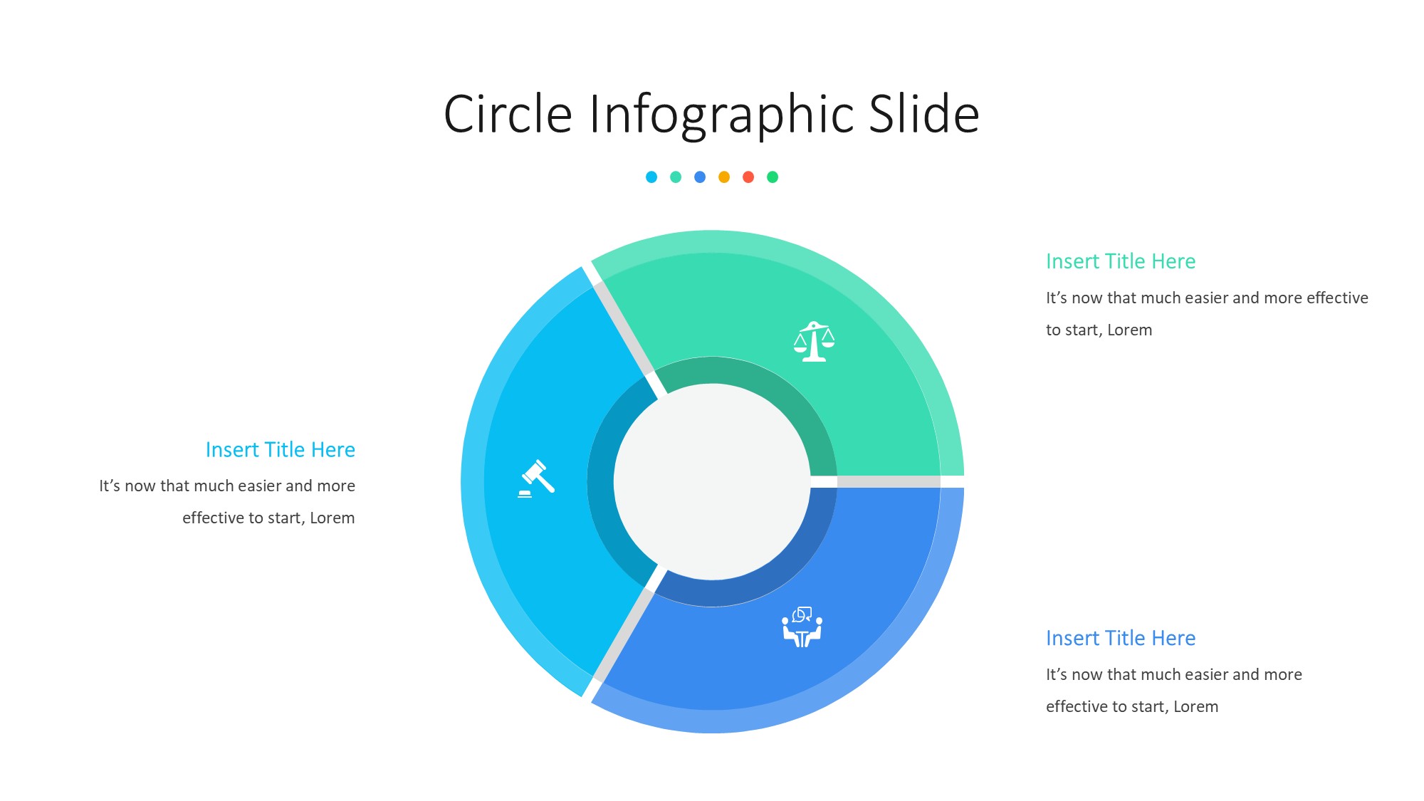 圆形循环图形信息图示PPT模板