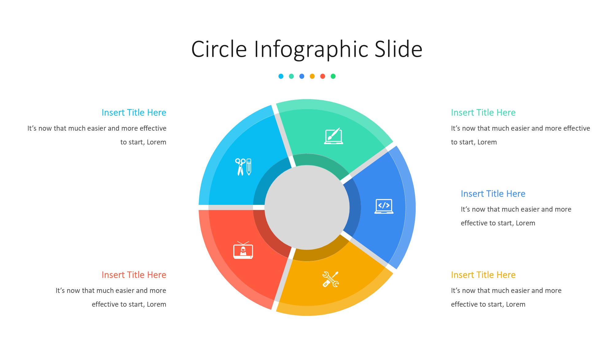 圆形循环图形信息图示PPT模板