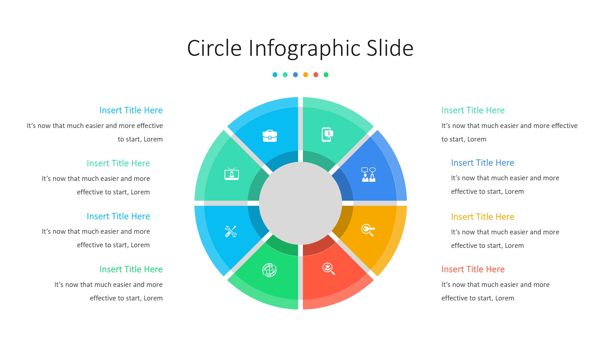 圆形循环图形信息图示PPT模板