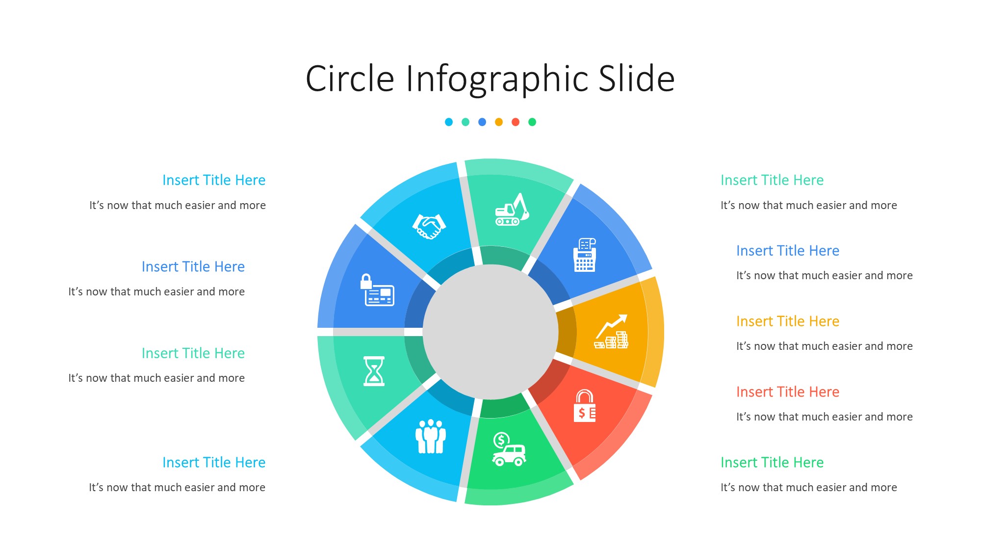 圆形循环图形信息图示PPT模板