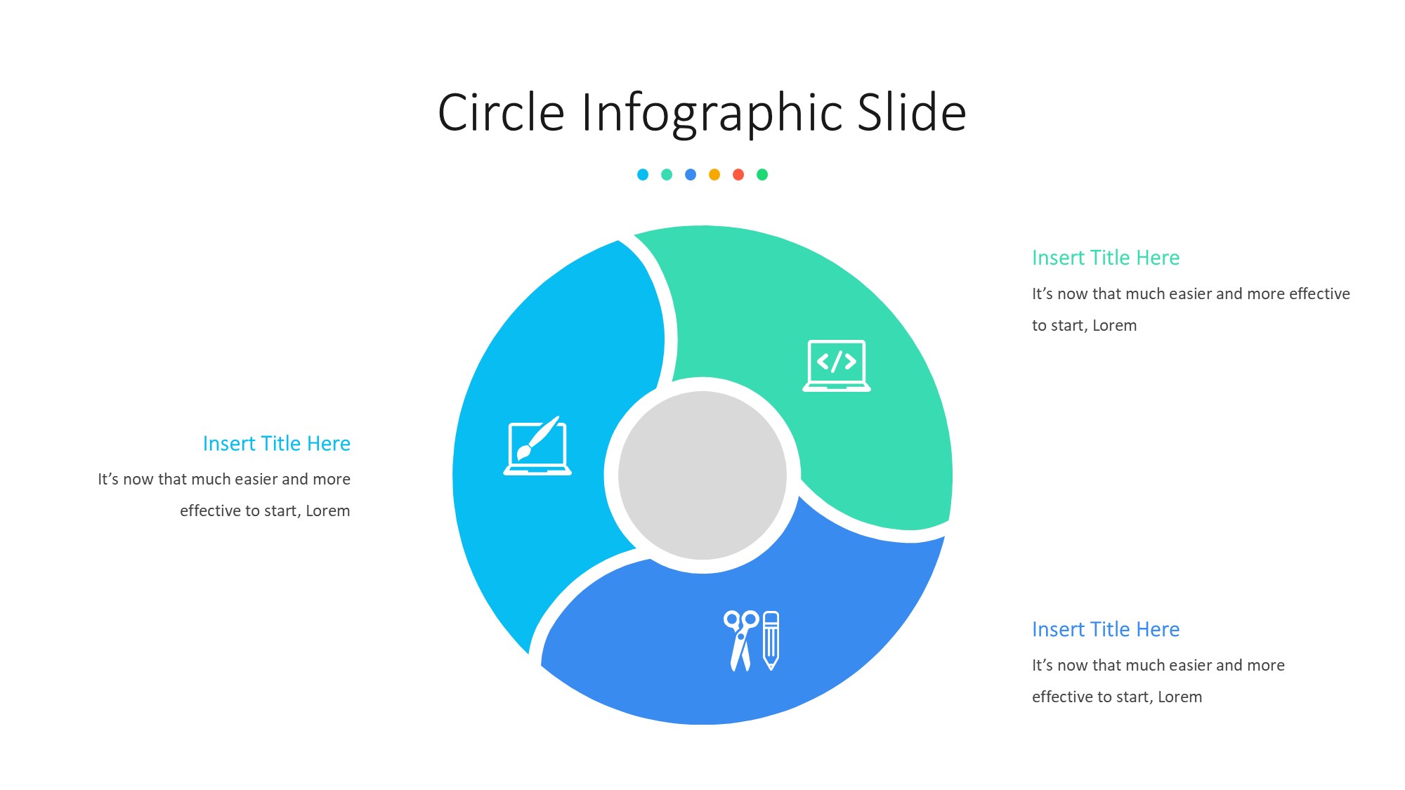 圆形循环图形信息图示PPT模板