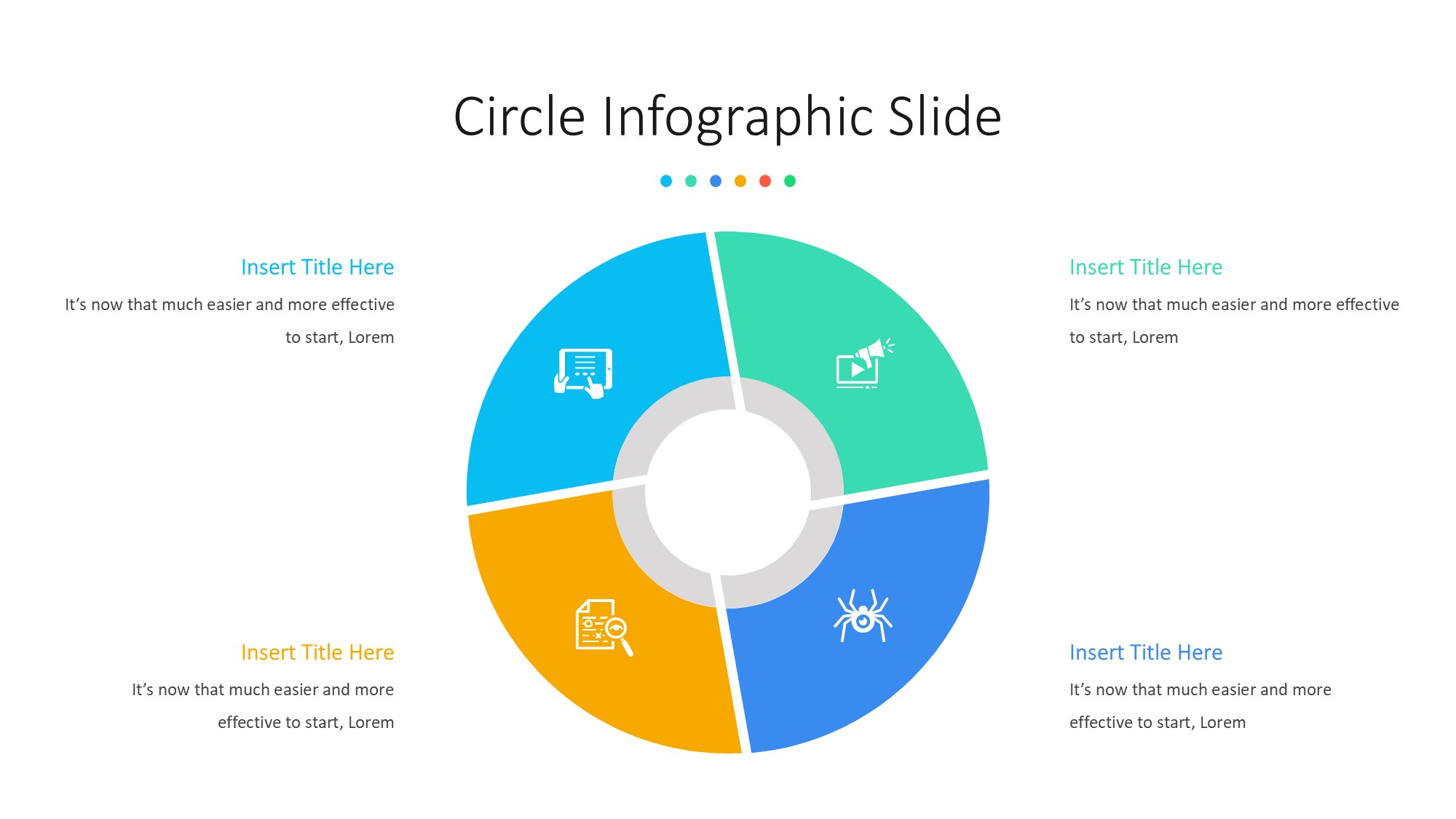 圆形循环图形信息图示PPT模板