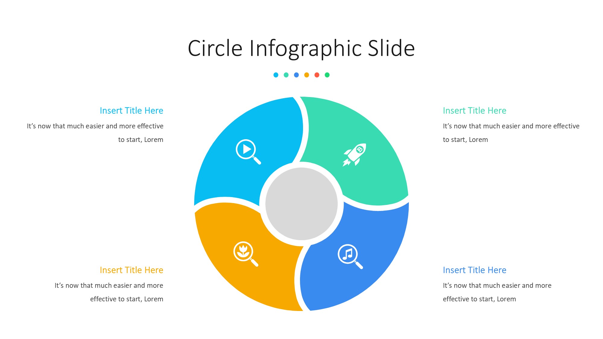 圆形循环图形信息图示PPT模板