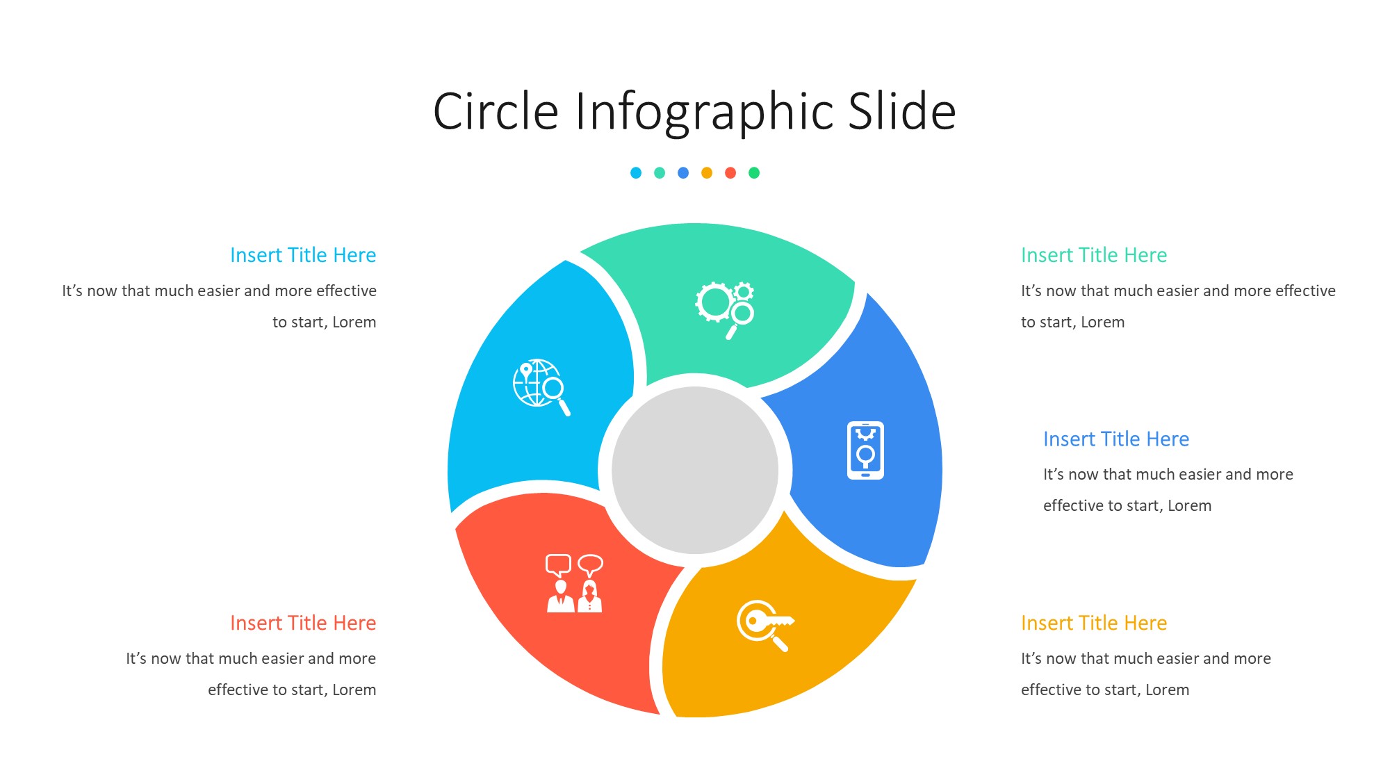圆形循环图形信息图示PPT模板