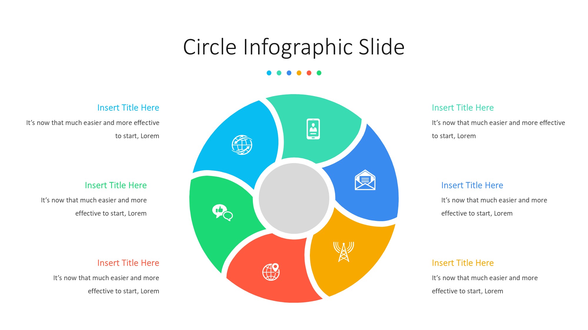 圆形循环图形信息图示PPT模板
