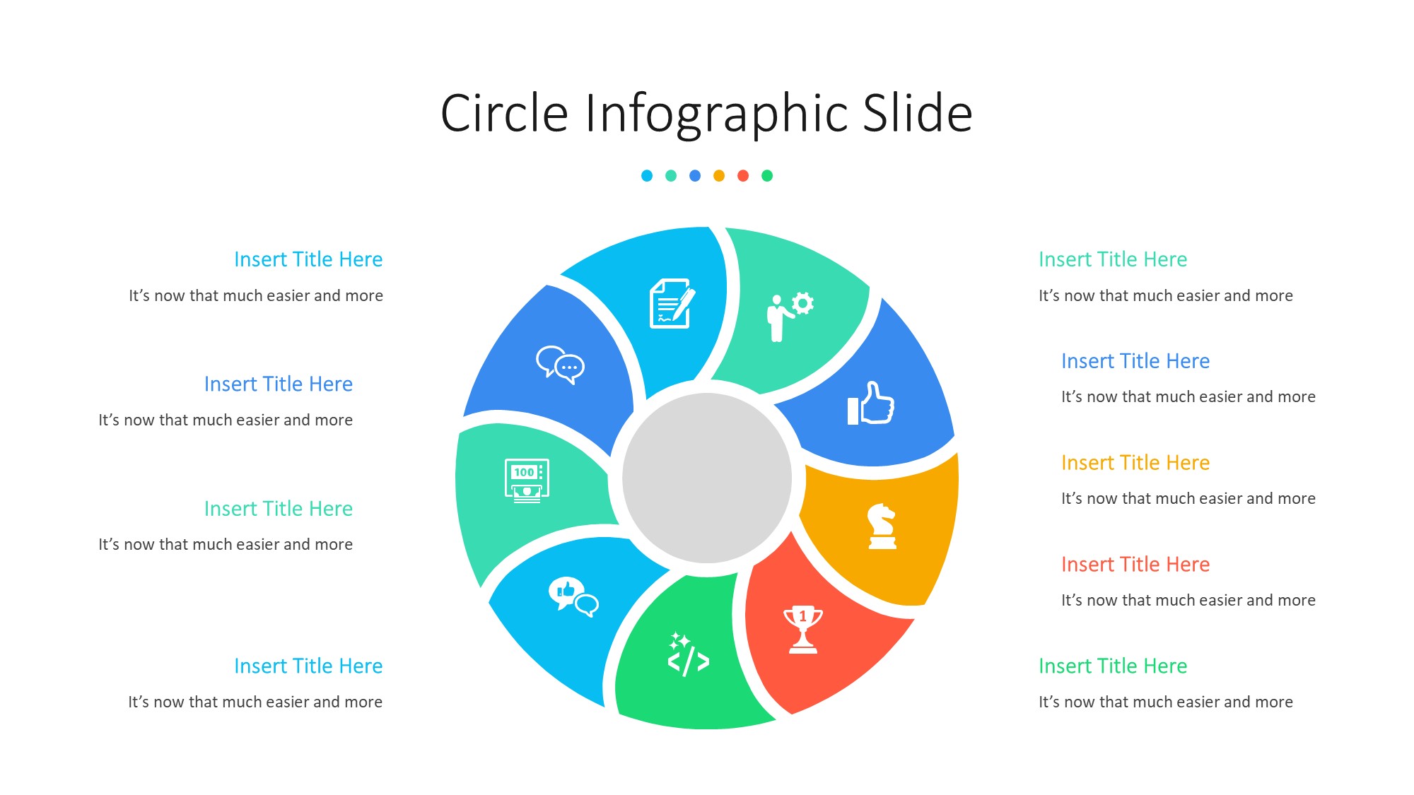 圆形循环图形信息图示PPT模板
