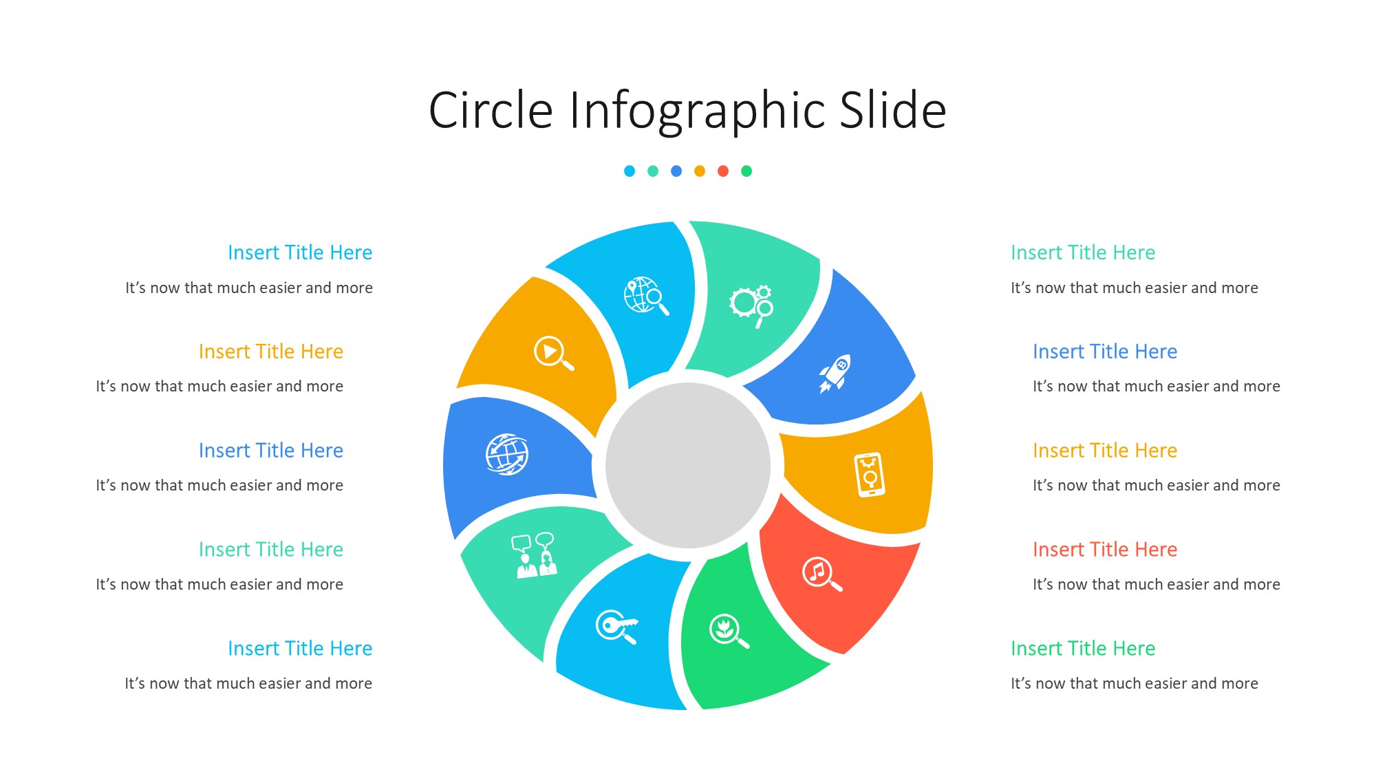 圆形循环图形信息图示PPT模板