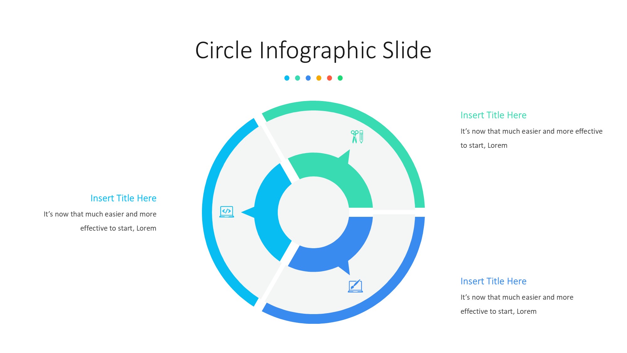 圆形循环图形信息图示PPT模板