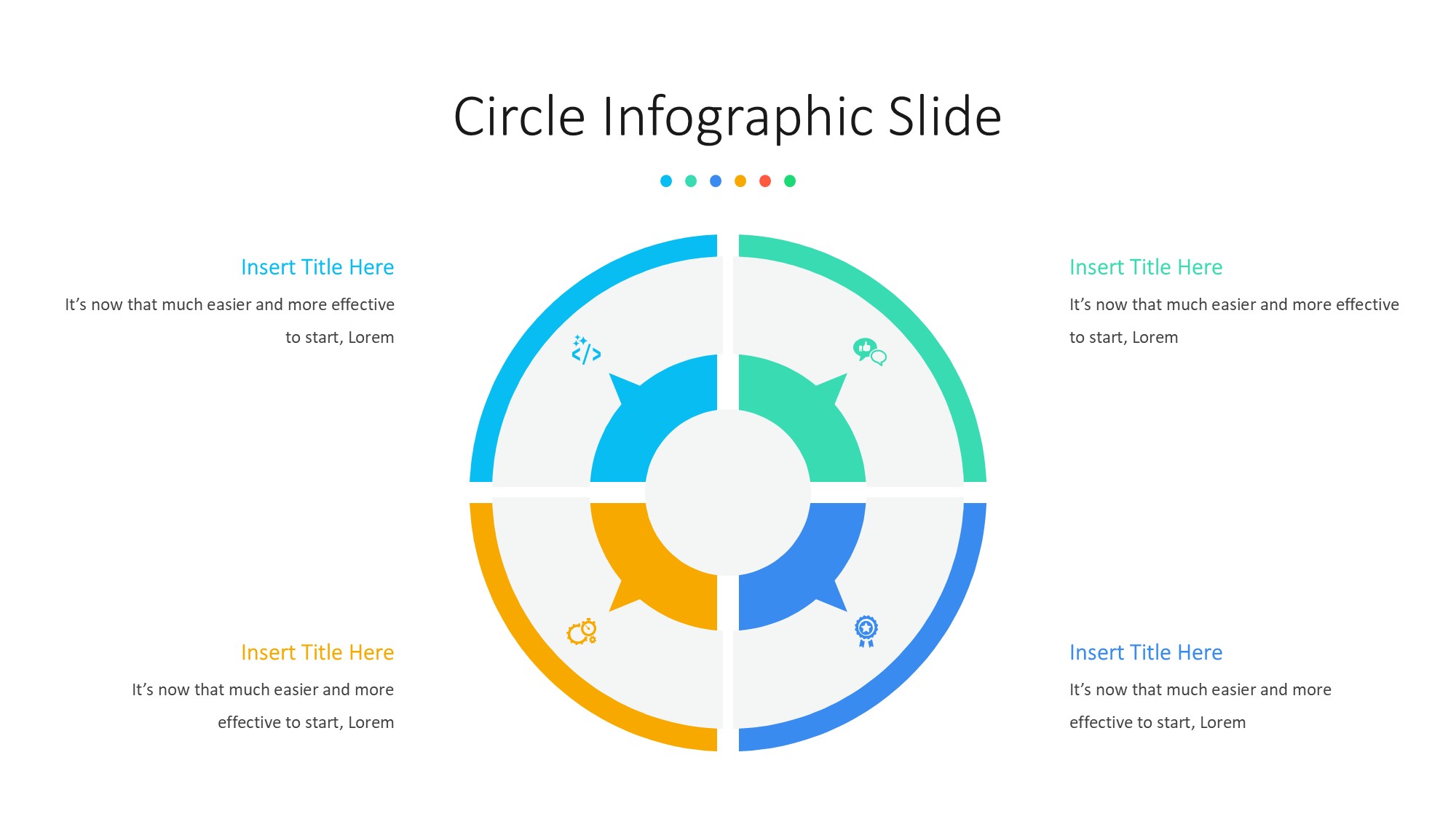 圆形循环图形信息图示PPT模板
