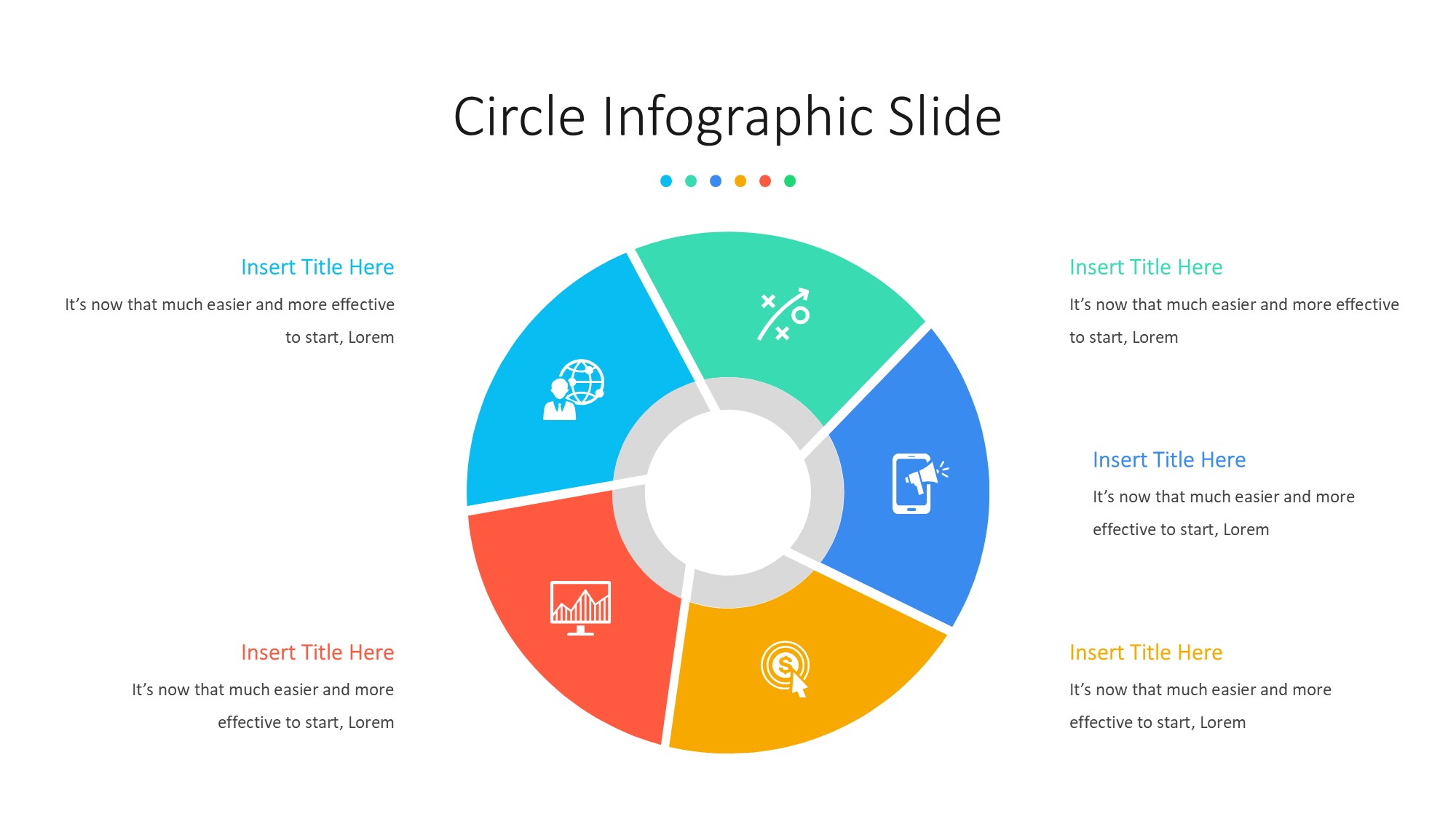 圆形循环图形信息图示PPT模板