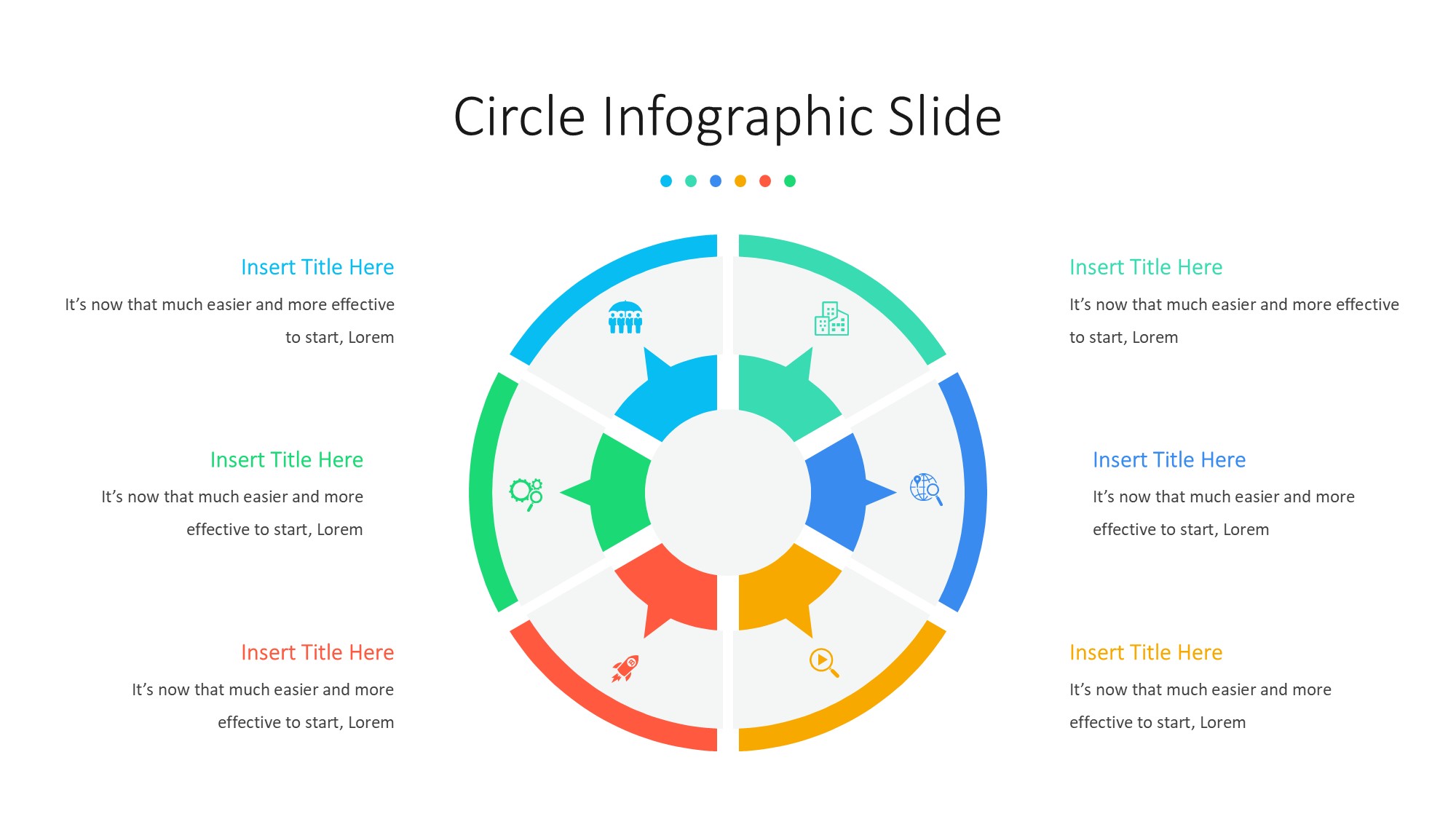 圆形循环图形信息图示PPT模板