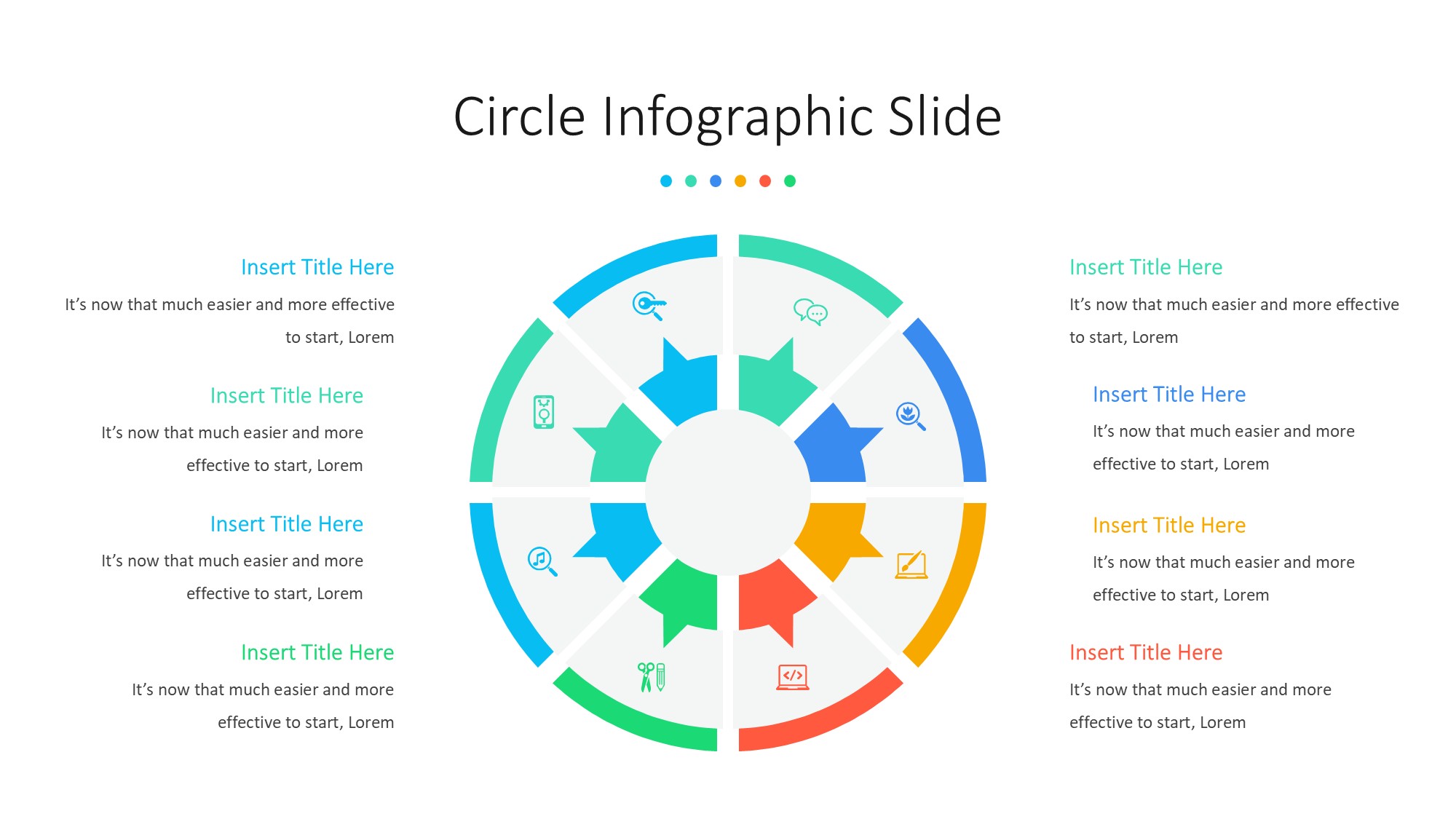 圆形循环图形信息图示PPT模板