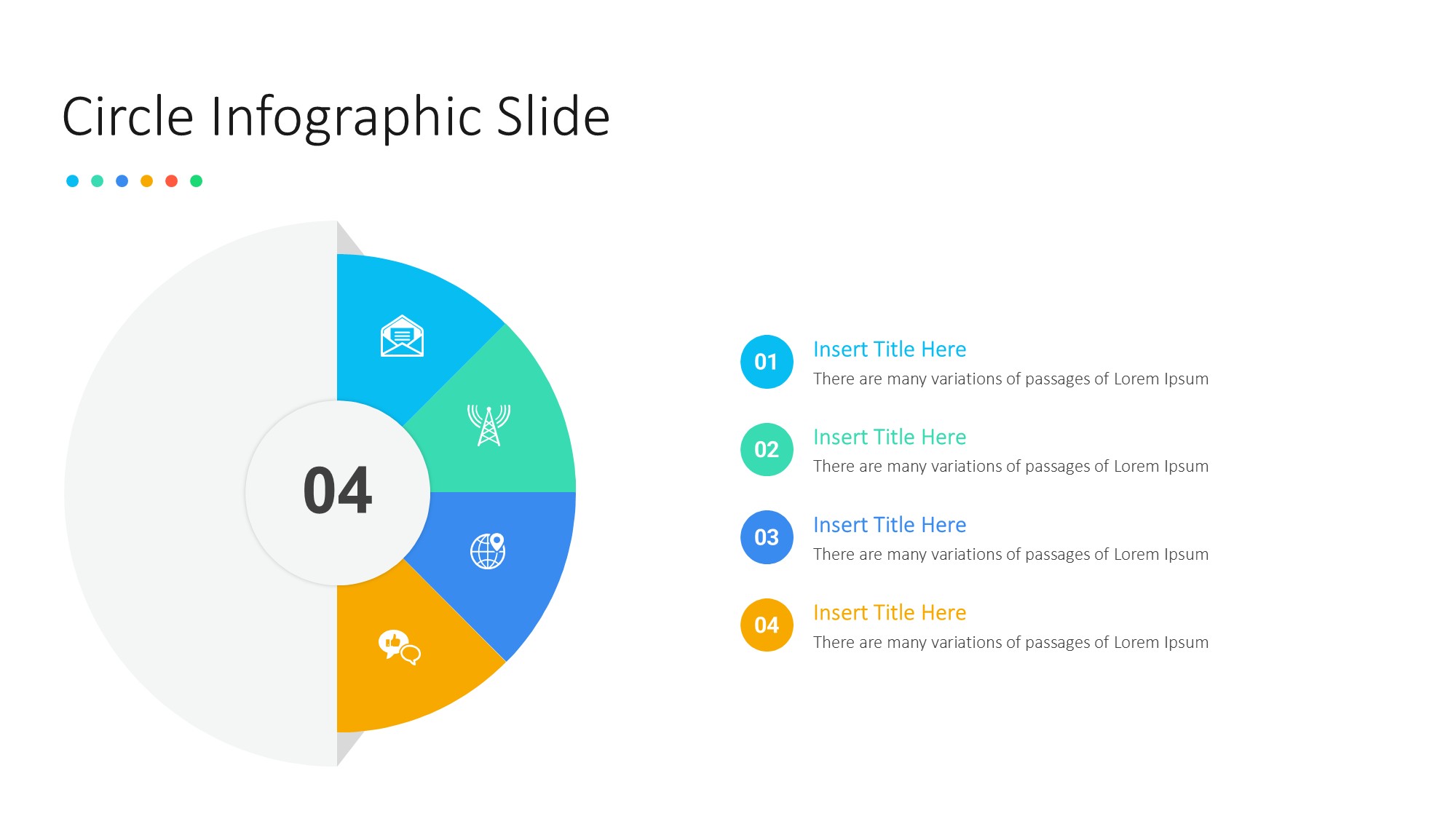 圆形循环图形信息图示PPT模板