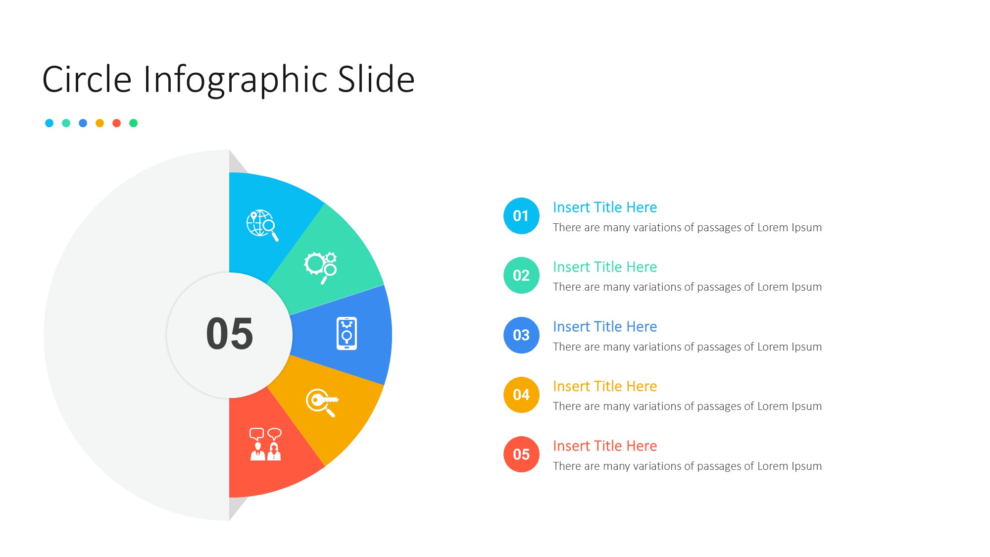 圆形循环图形信息图示PPT模板