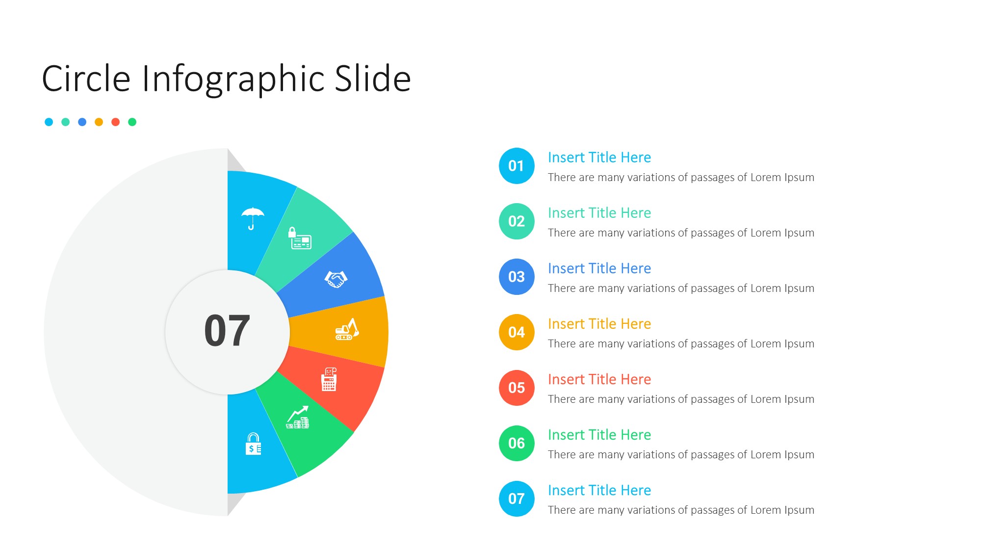 圆形循环图形信息图示PPT模板