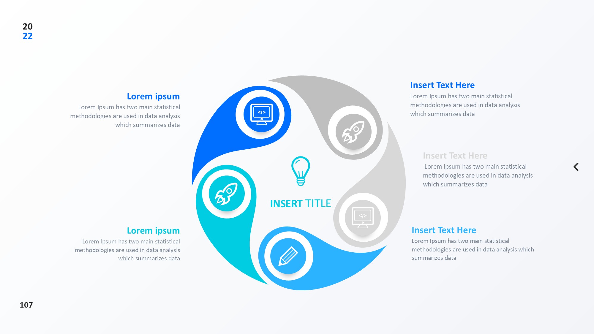 圆形循环图形信息图示PPT模板