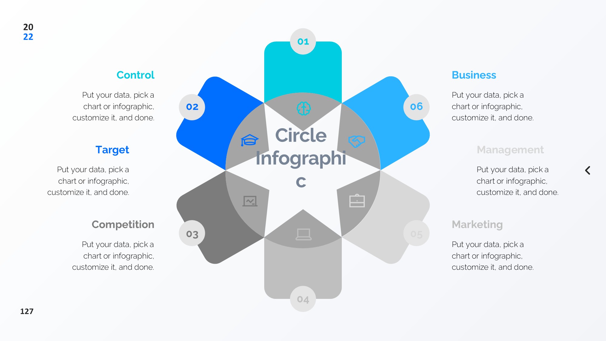 圆形循环图形信息图示PPT模板