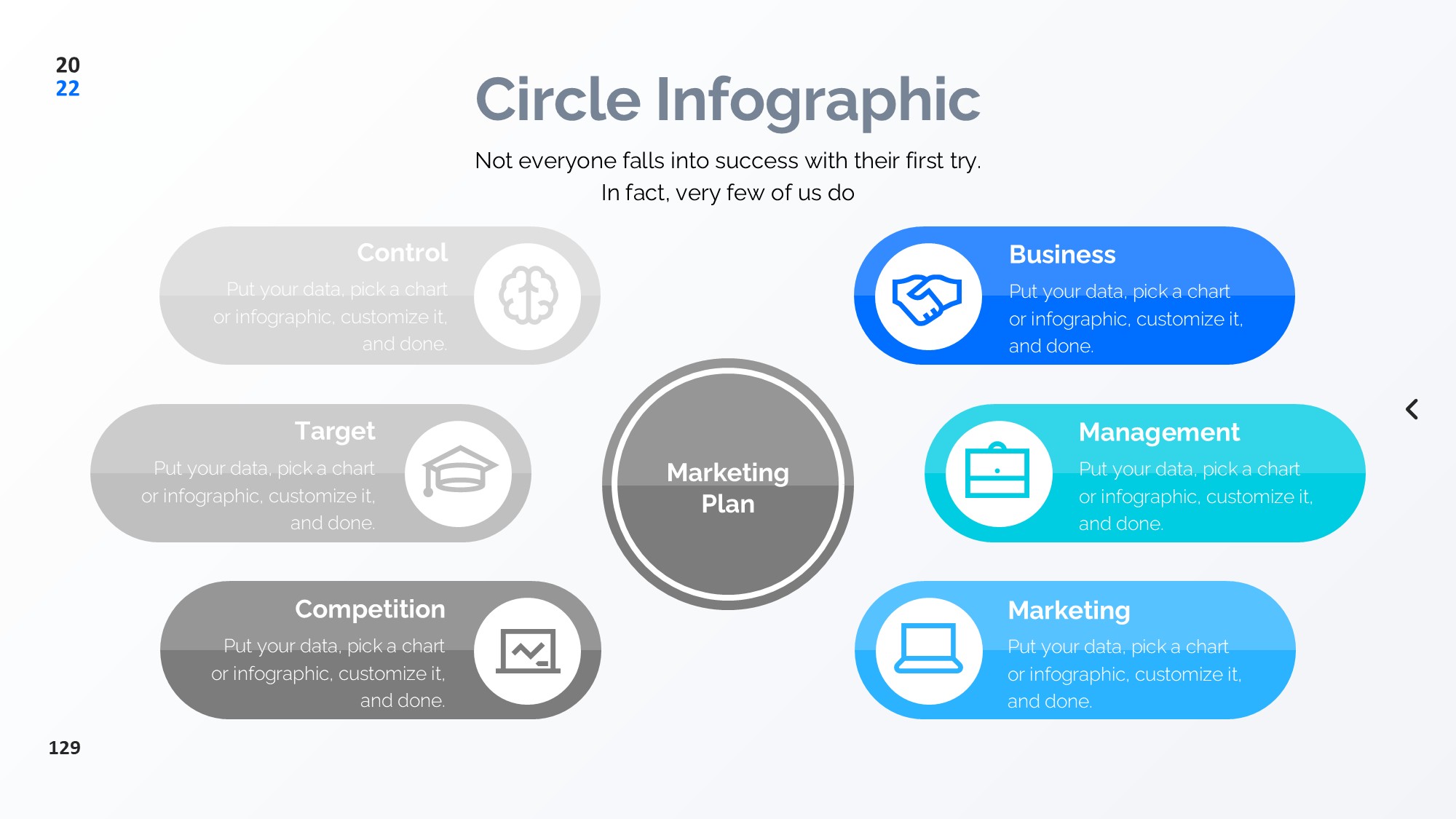 圆形循环图形信息图示PPT模板