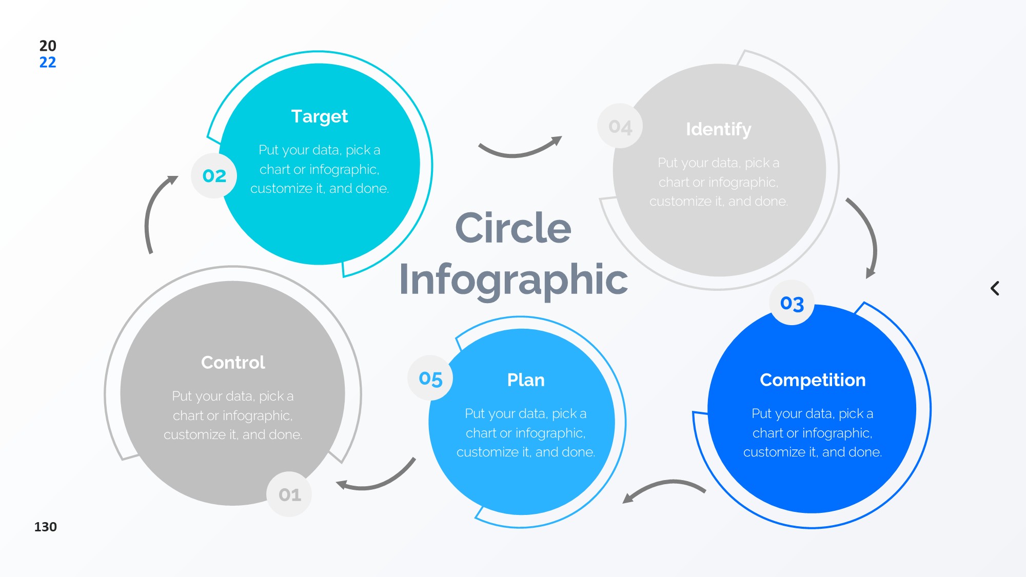 圆形循环图形信息图示PPT模板