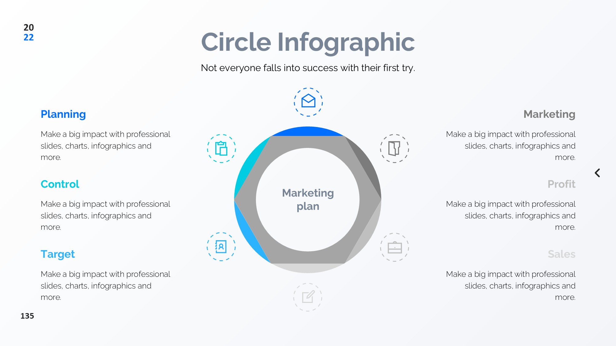 圆形循环图形信息图示PPT模板
