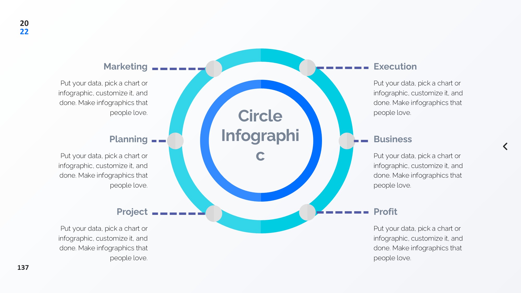 圆形循环图形信息图示PPT模板