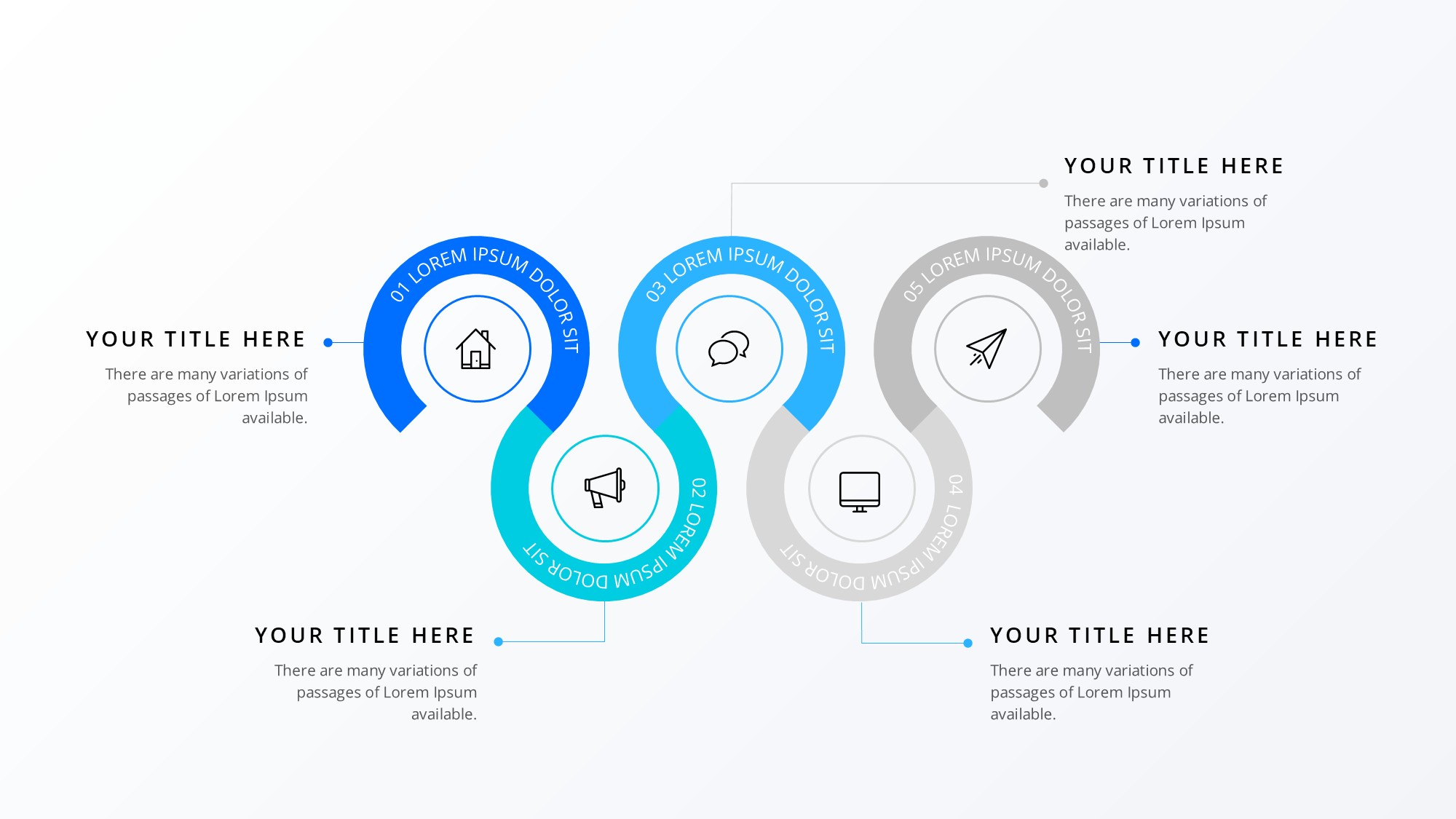 圆形循环图形信息图示PPT模板