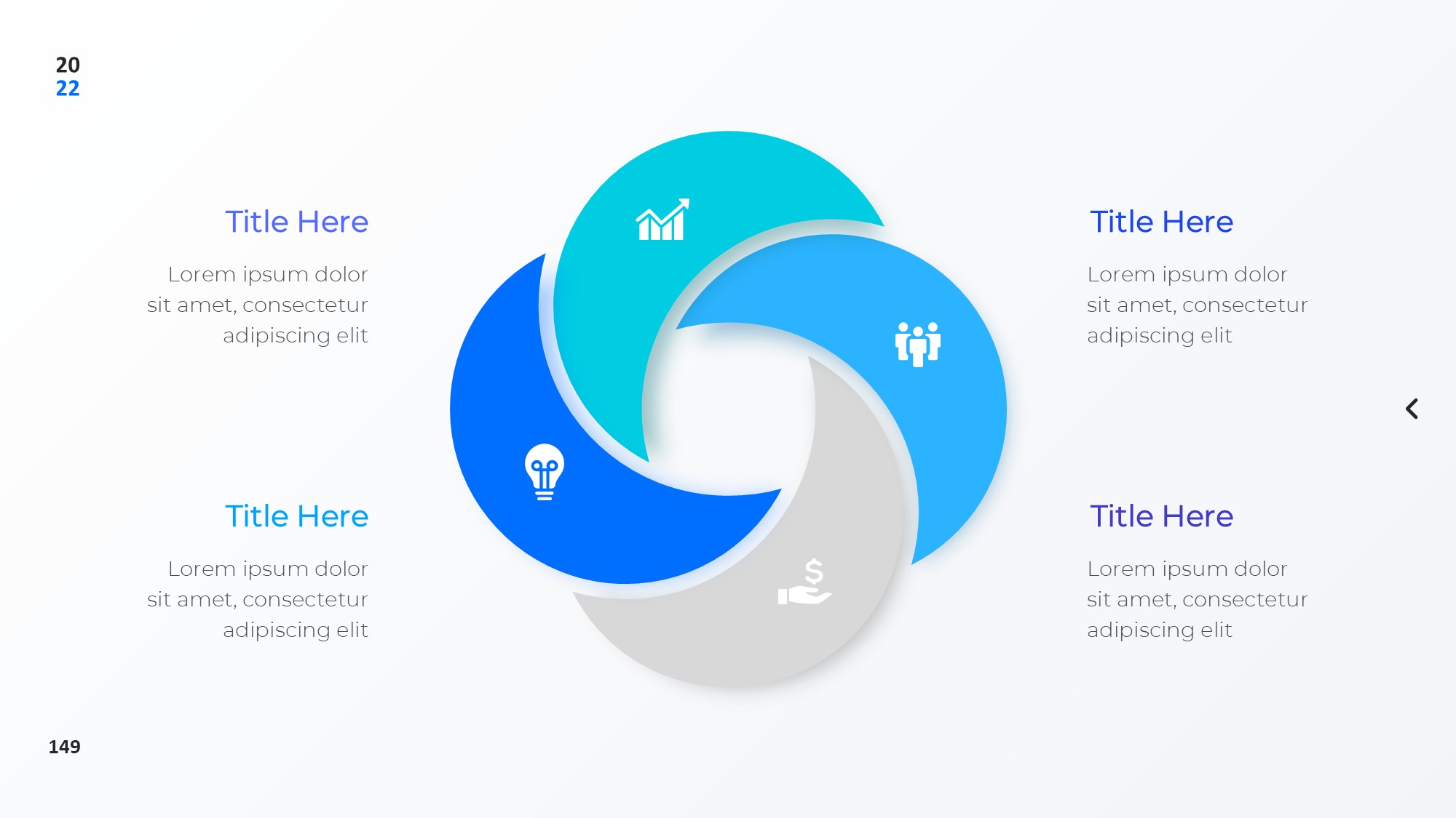 圆形循环图形信息图示PPT模板