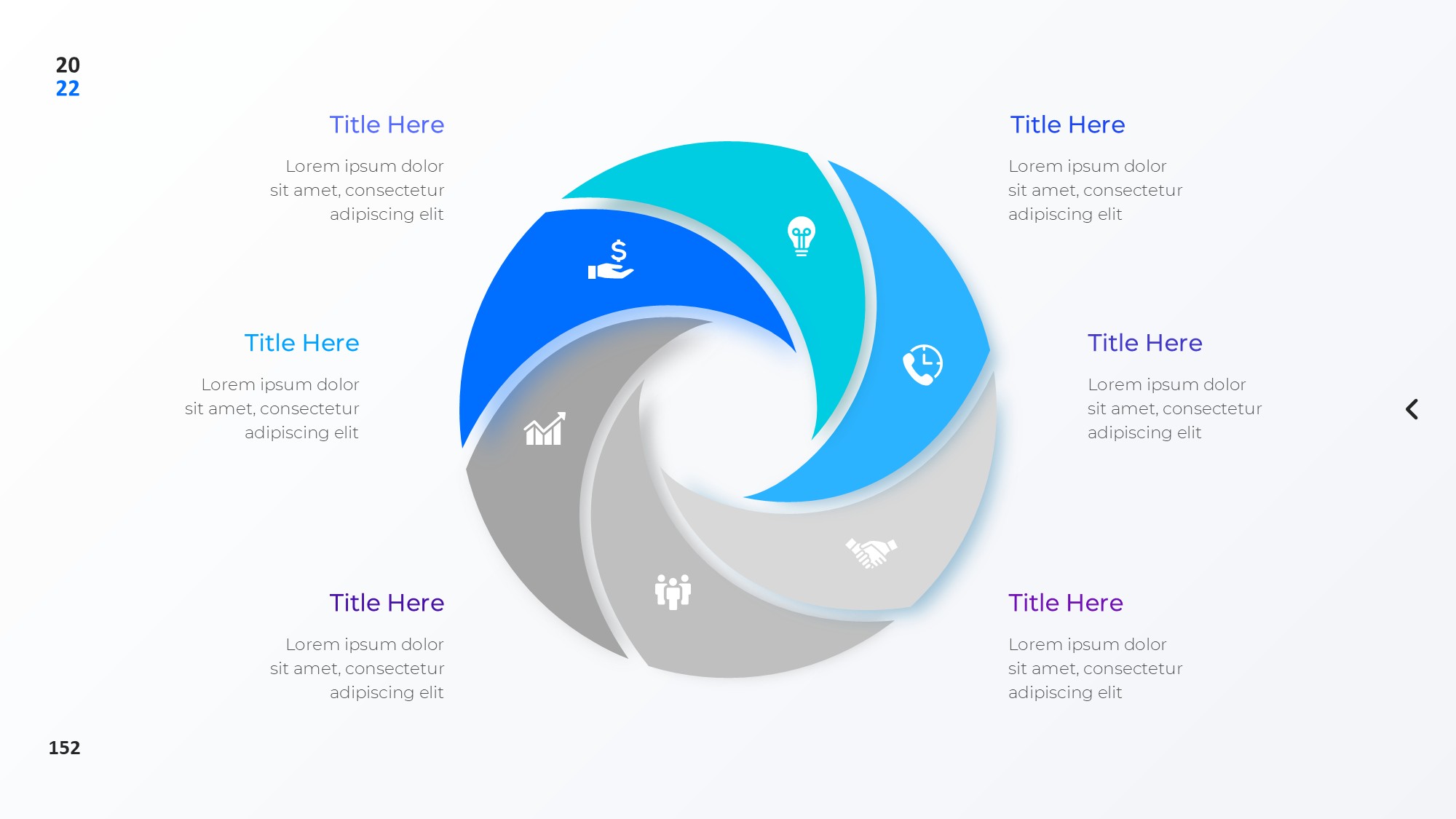 圆形循环图形信息图示PPT模板