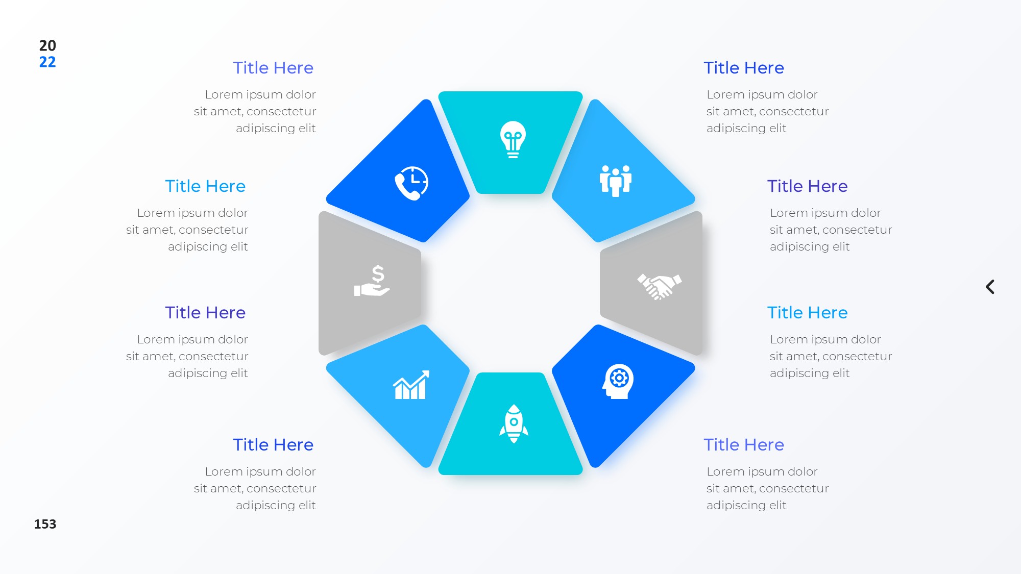 圆形循环图形信息图示PPT模板