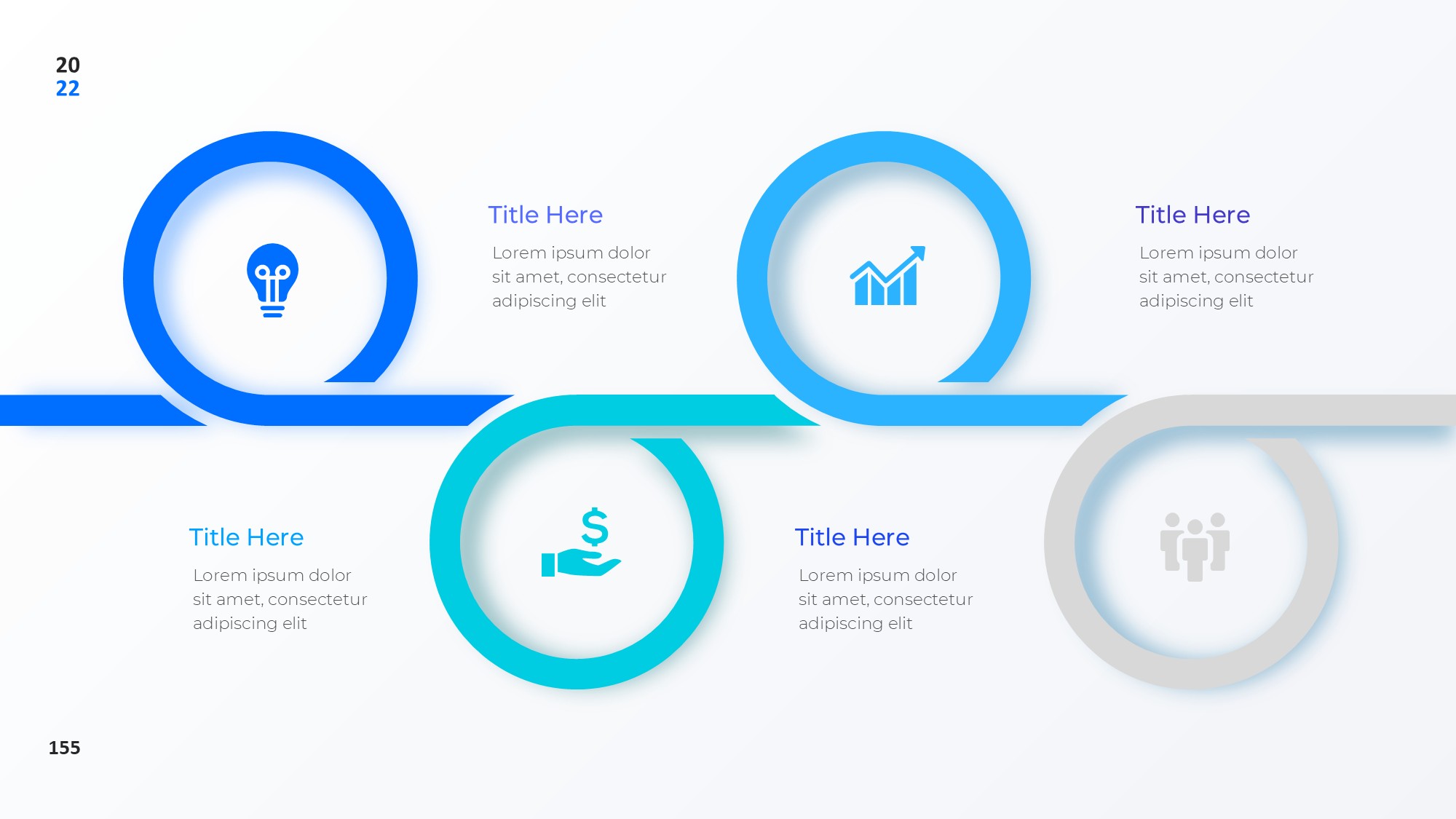 圆形循环图形信息图示PPT模板