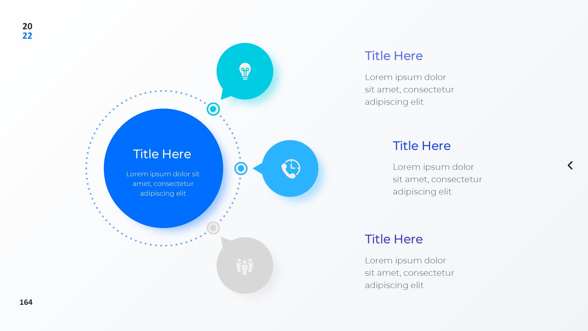 圆形循环图形信息图示PPT模板