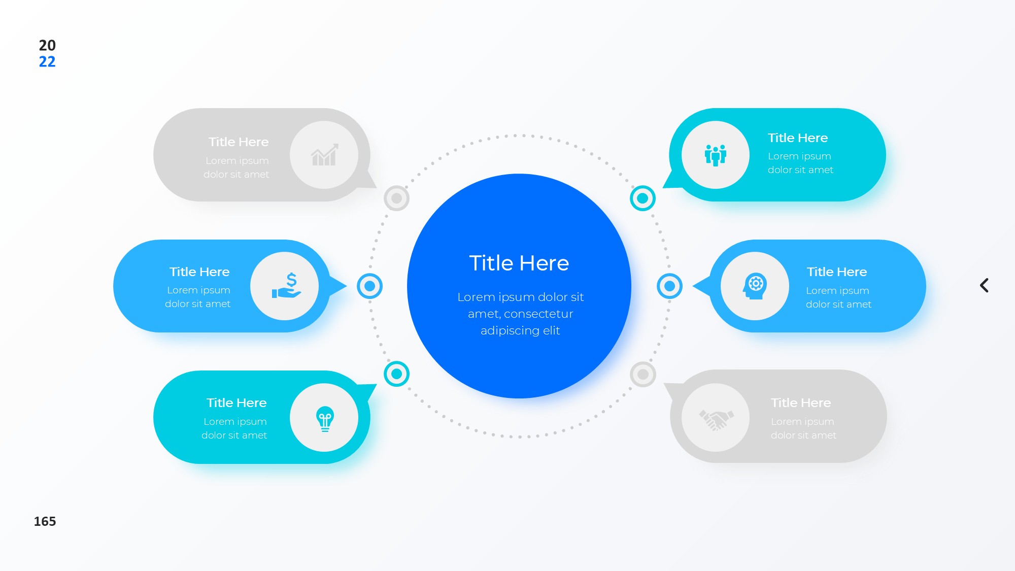 圆形循环图形信息图示PPT模板