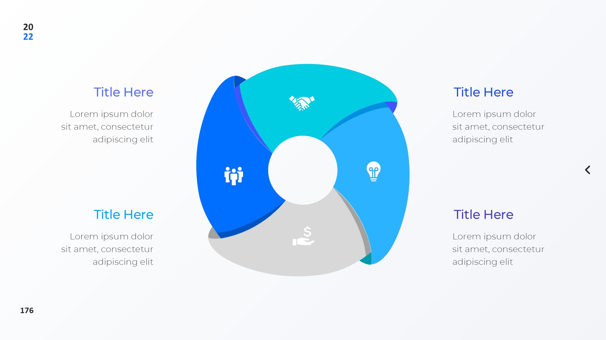 圆形循环图形信息图示PPT模板