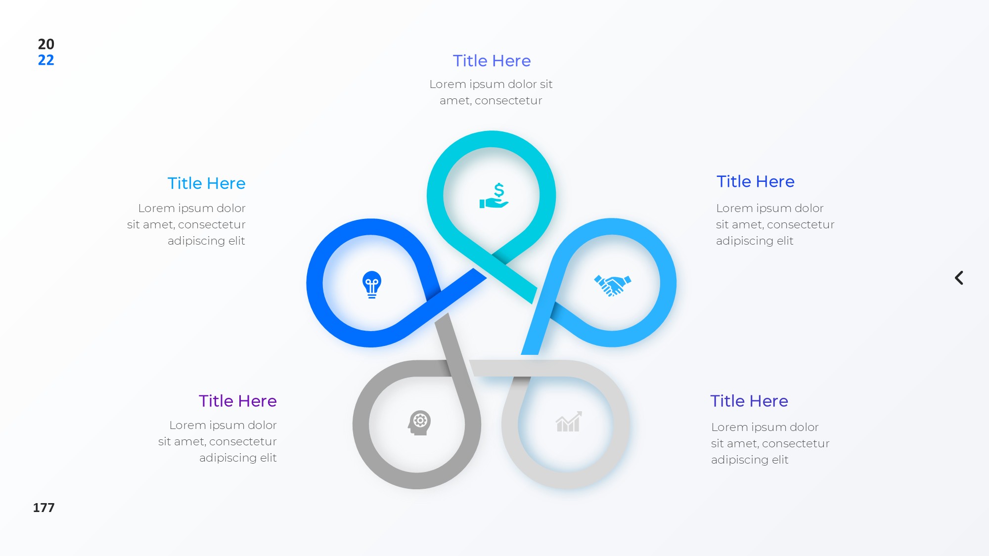 圆形循环图形信息图示PPT模板