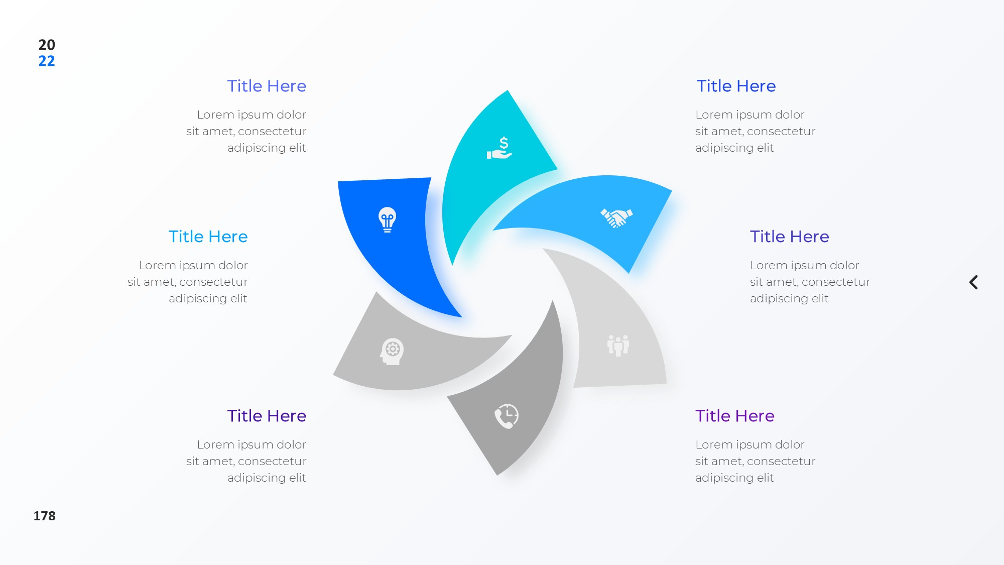 圆形循环图形信息图示PPT模板