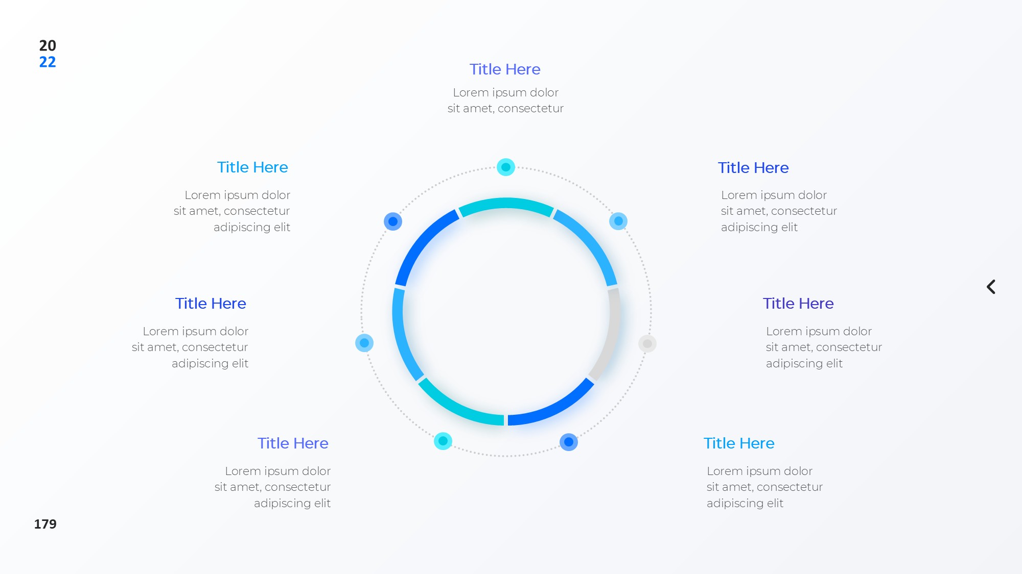 圆形循环图形信息图示PPT模板