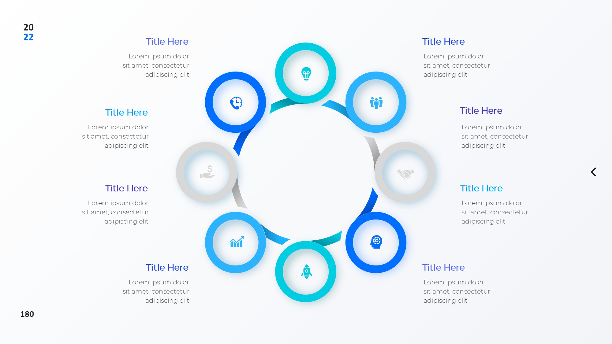 圆形循环图形信息图示PPT模板