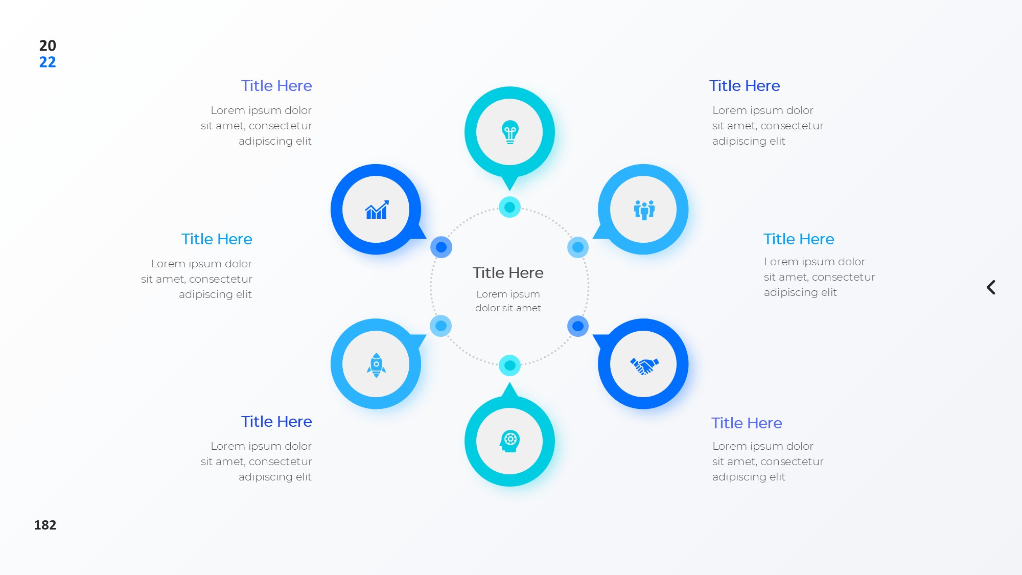 圆形循环图形信息图示PPT模板