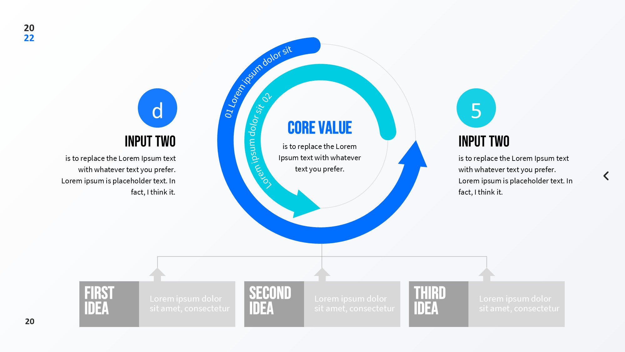 圆形循环图形信息图示PPT模板