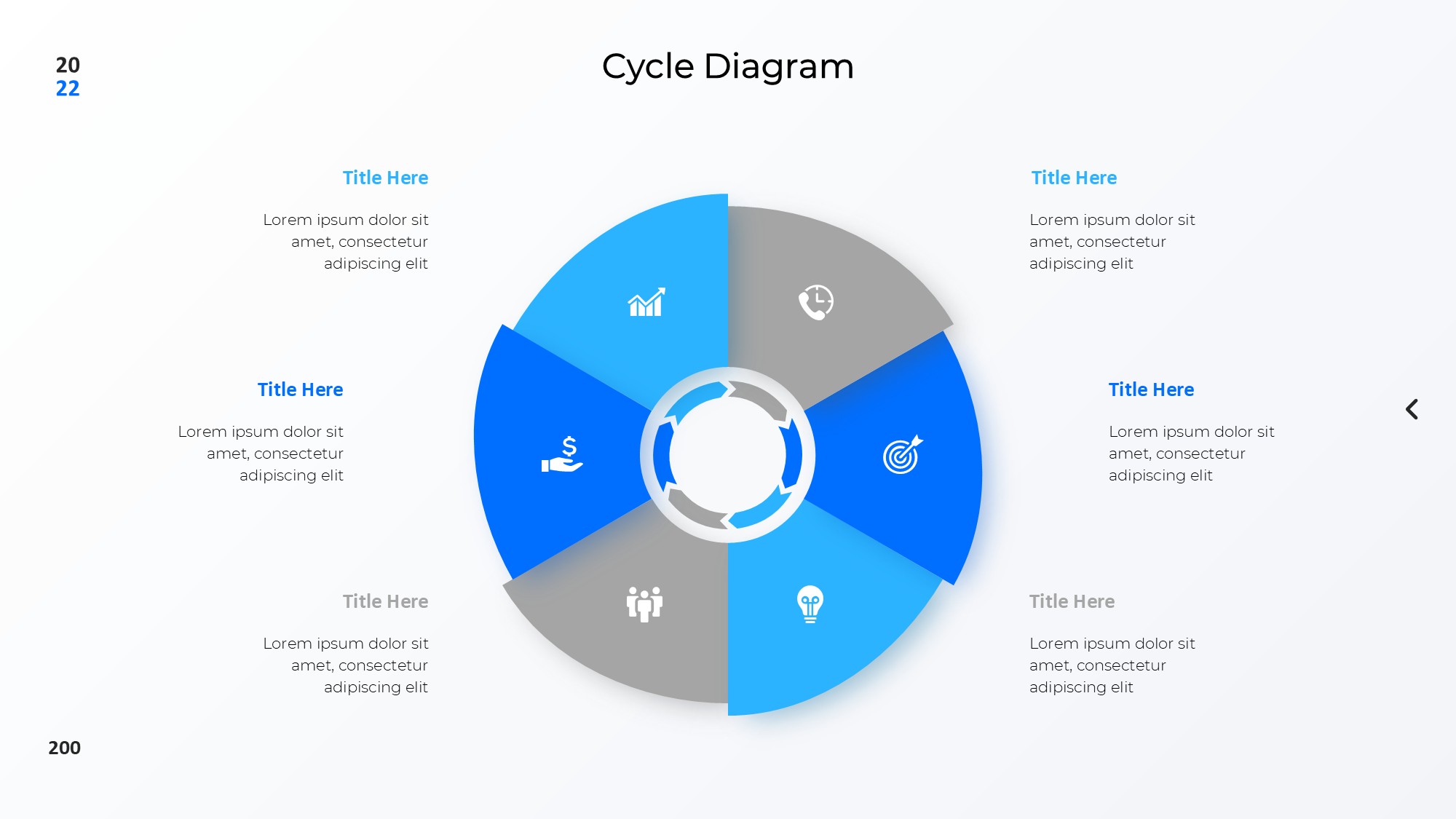圆形循环图形信息图示PPT模板