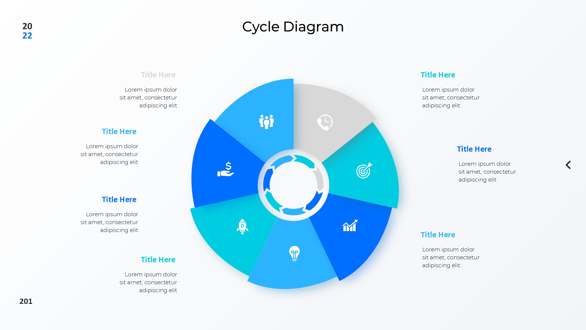圆形循环图形信息图示PPT模板