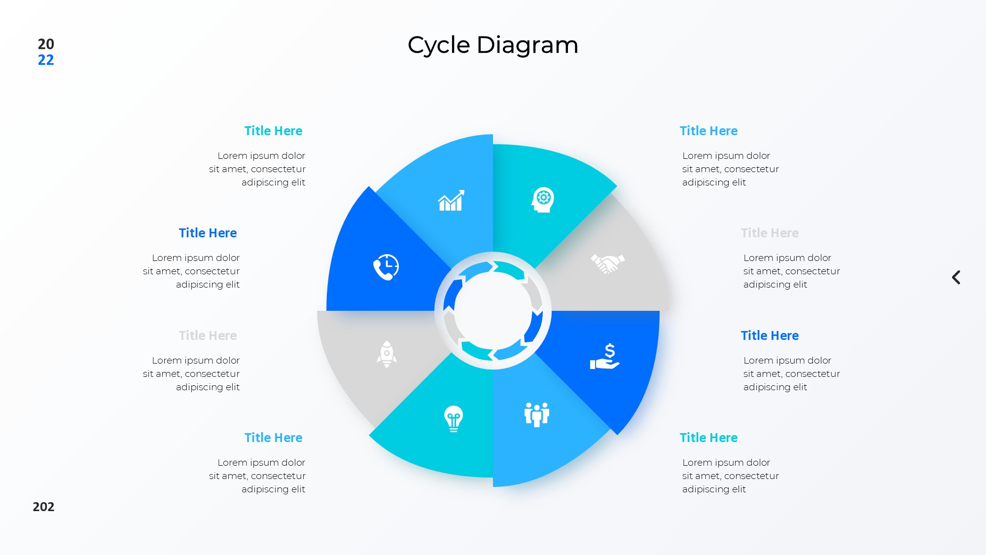 圆形循环图形信息图示PPT模板