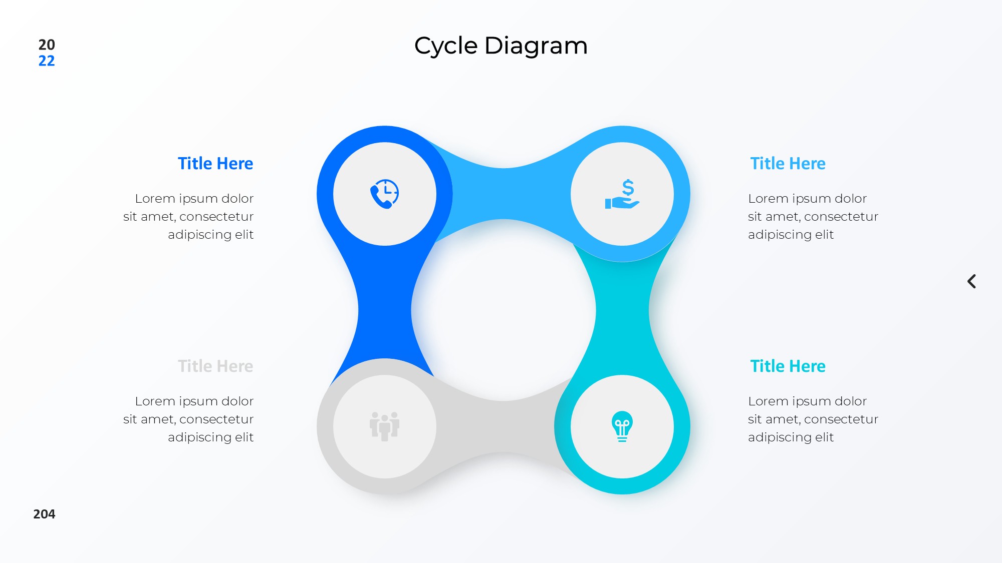 圆形循环图形信息图示PPT模板