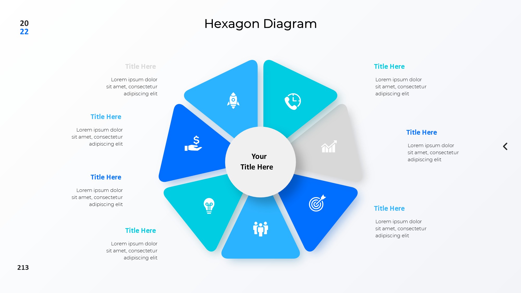 圆形循环图形信息图示PPT模板