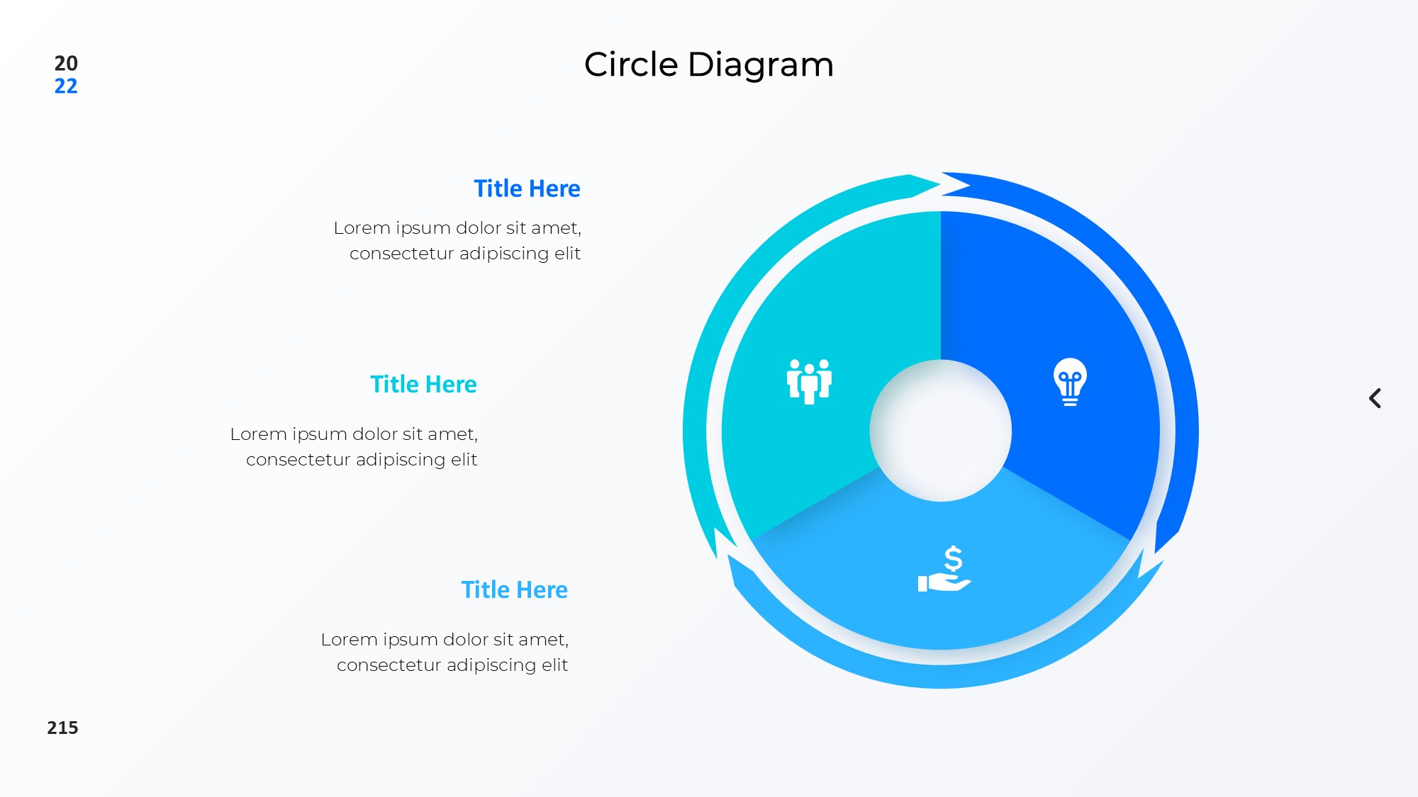 圆形循环图形信息图示PPT模板